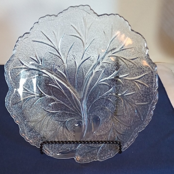 Indiana Glass Other - TREE OF LIFE VINTAGE INDIANA SERVING PLATE, CLEAR CUT GLASS